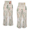Boho Beige High Elastic Waist Pants with Wide Legs up to 5 XL 4