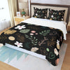 Boho Black Three Piece Bed Cover Set black white 2