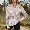 Bronze Love Zip Neck Long Sleeve Top up to 5 XL 1