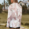 Bronze Love Zip Neck Long Sleeve Top up to 5 XL 4