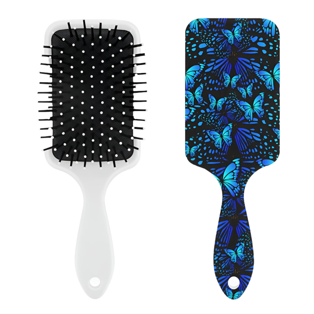 Butterflies Blue Air Cushion Scalp Massage Brush (FWS)