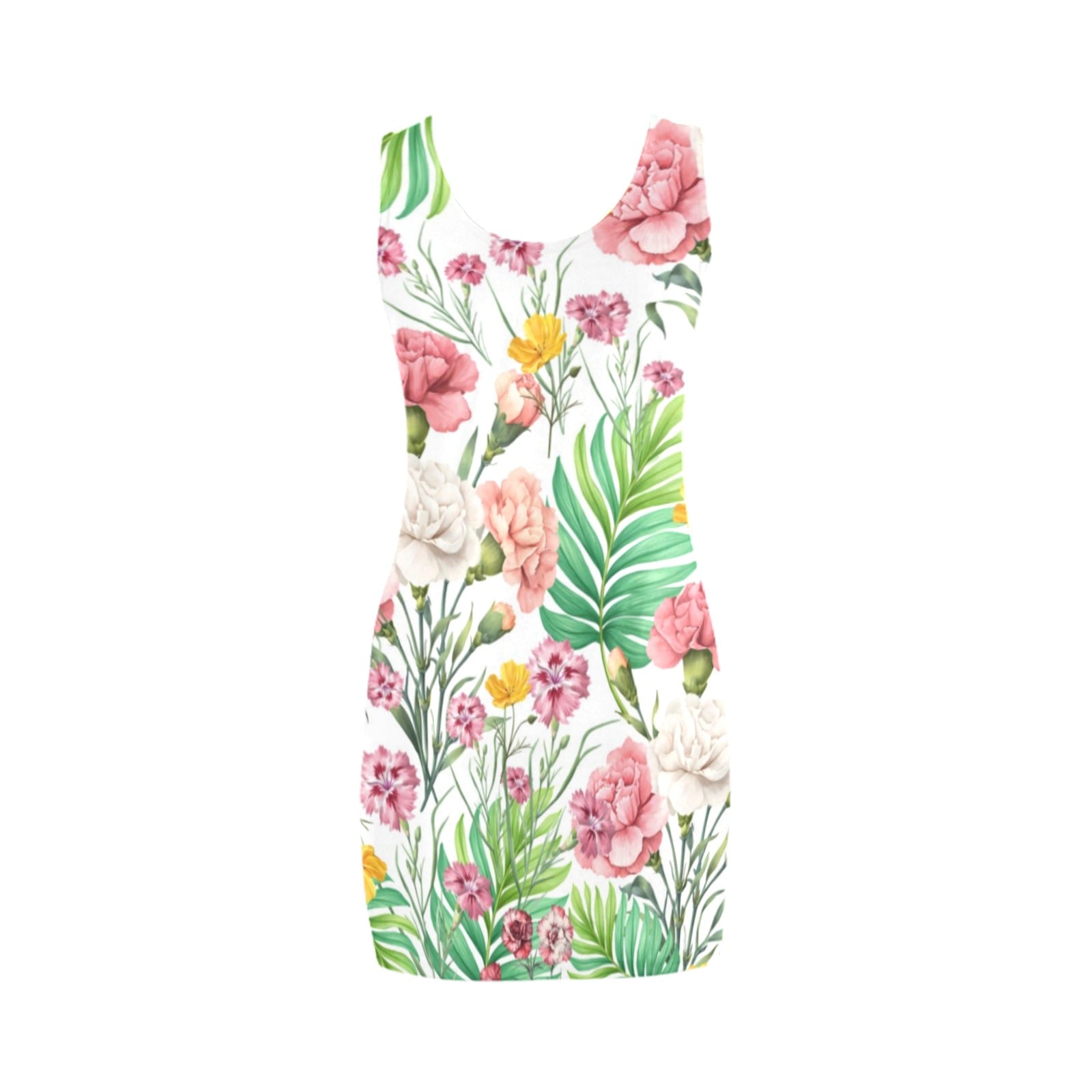 Carnations Sleeveless Tank Dress up to 5 XL (FWS) 4