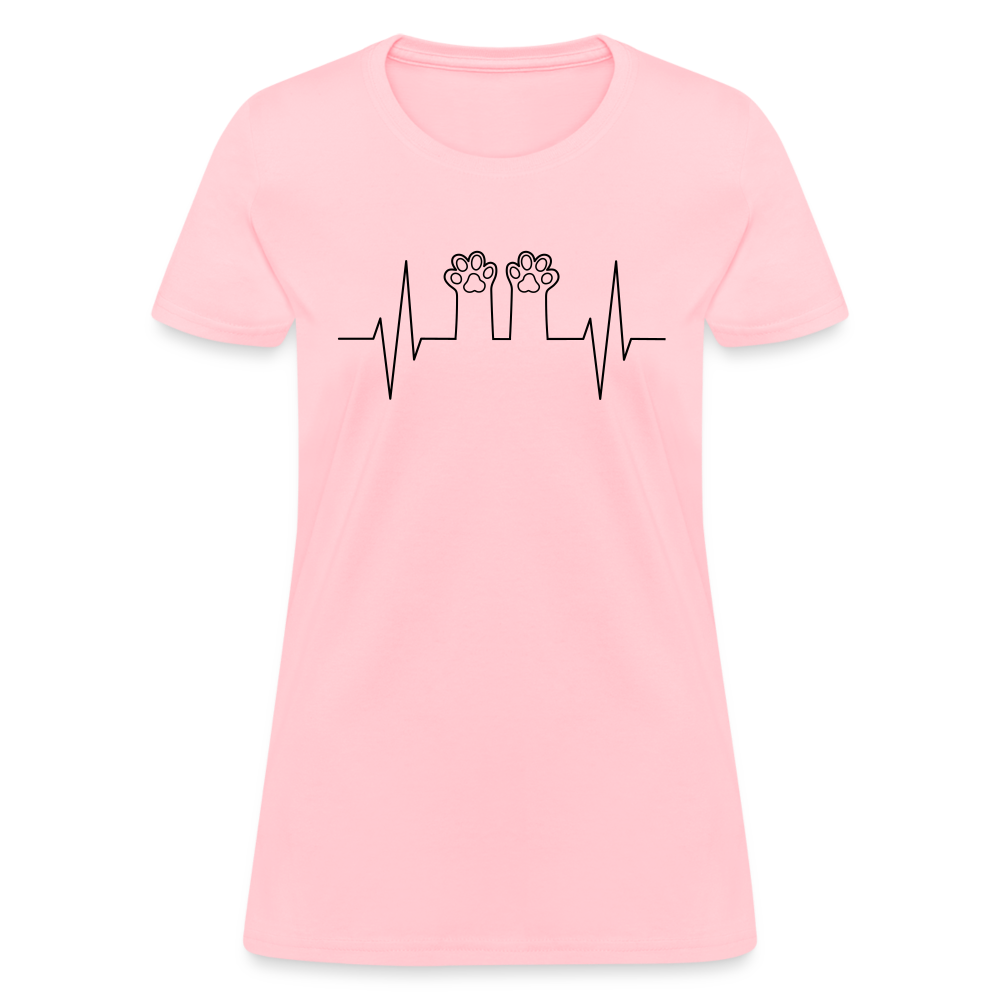 Cat Paws Cotton T-Shirt - pink