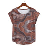 Choc Swirl Curved Hem Top Large to 5 XL (FWS) 1