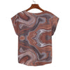 Choc Swirl Curved Hem Top Large to 5 XL (FWS 2