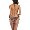 Choc Swirl Halter Neck Bikini with Front Buckle up to 5 XL (FWS) 3