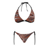 Choc Swirl Halter Neck Bikini with Front Buckle up to 5 XL (FWS) 4