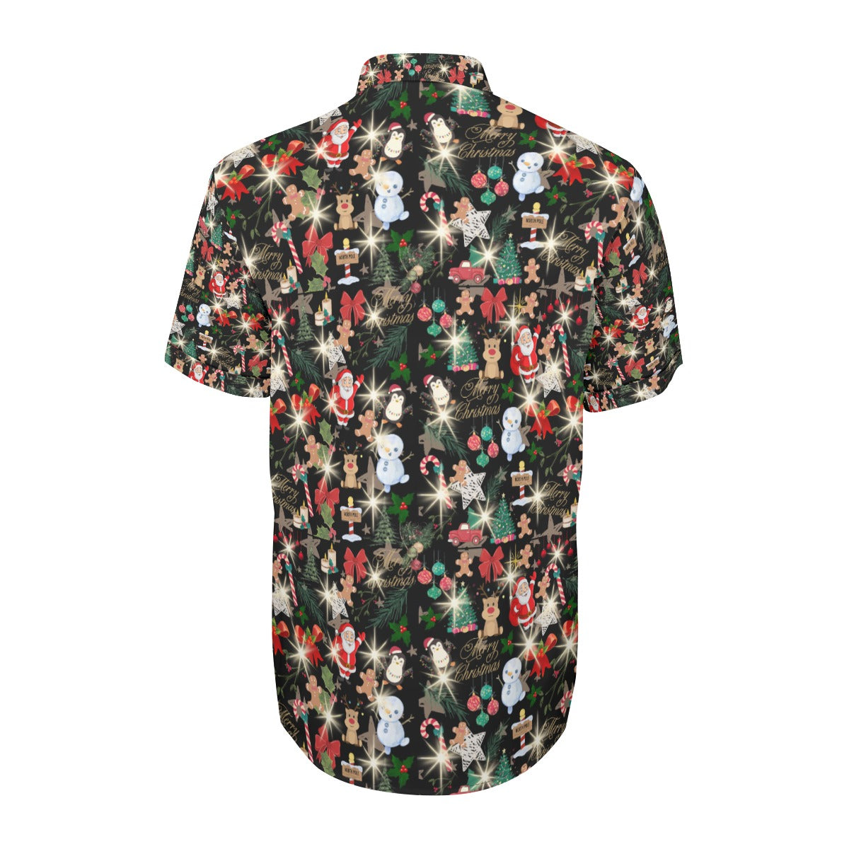 Christmas Black Unisex Collared Shirt| 115GSM Cotton Poplin up to 5 XL 2