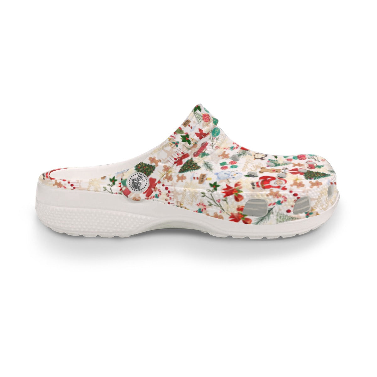 Christmas White Men's or Unisex Classic Clogs up to Size 13 2