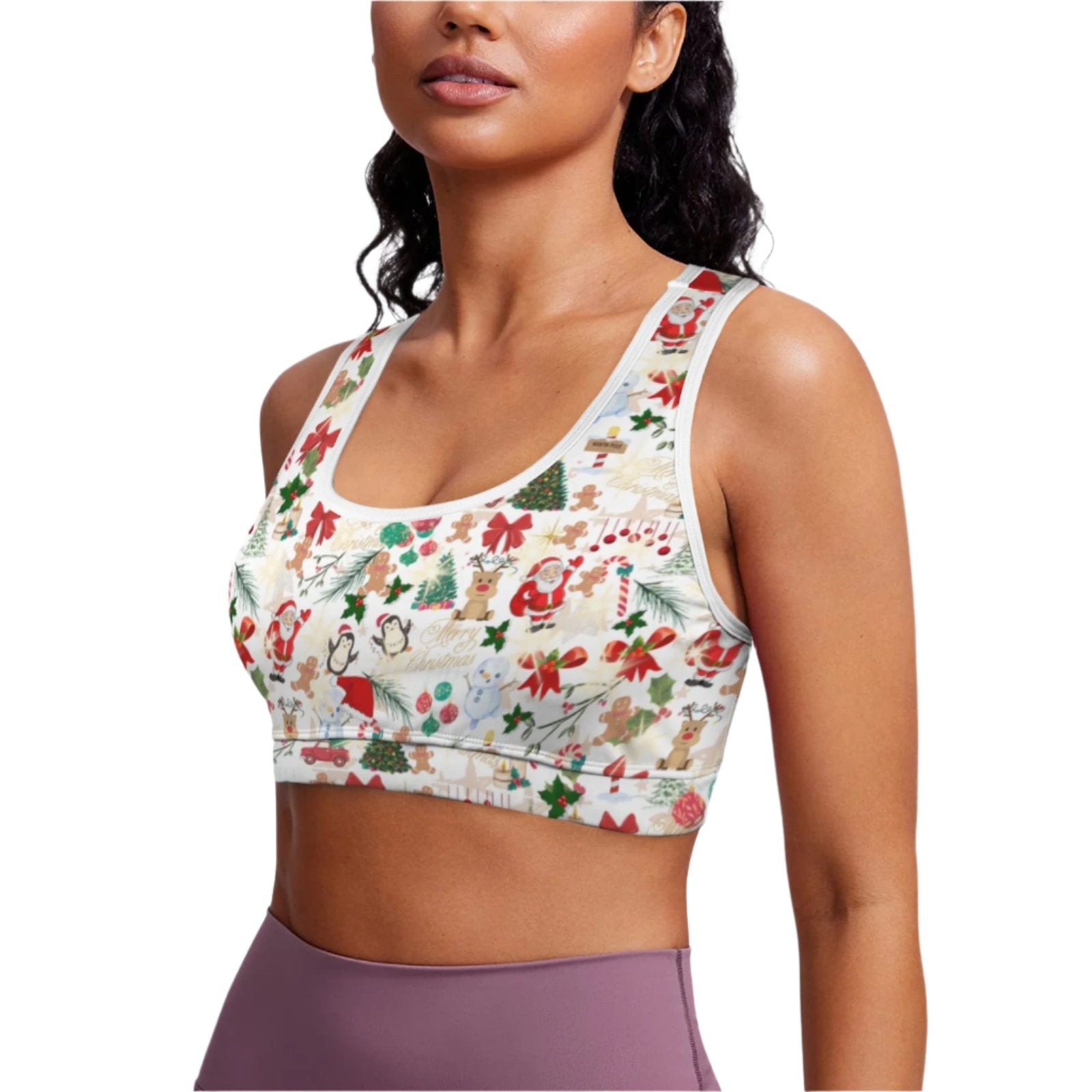 Christmas White Sports Top up to 5 XL front