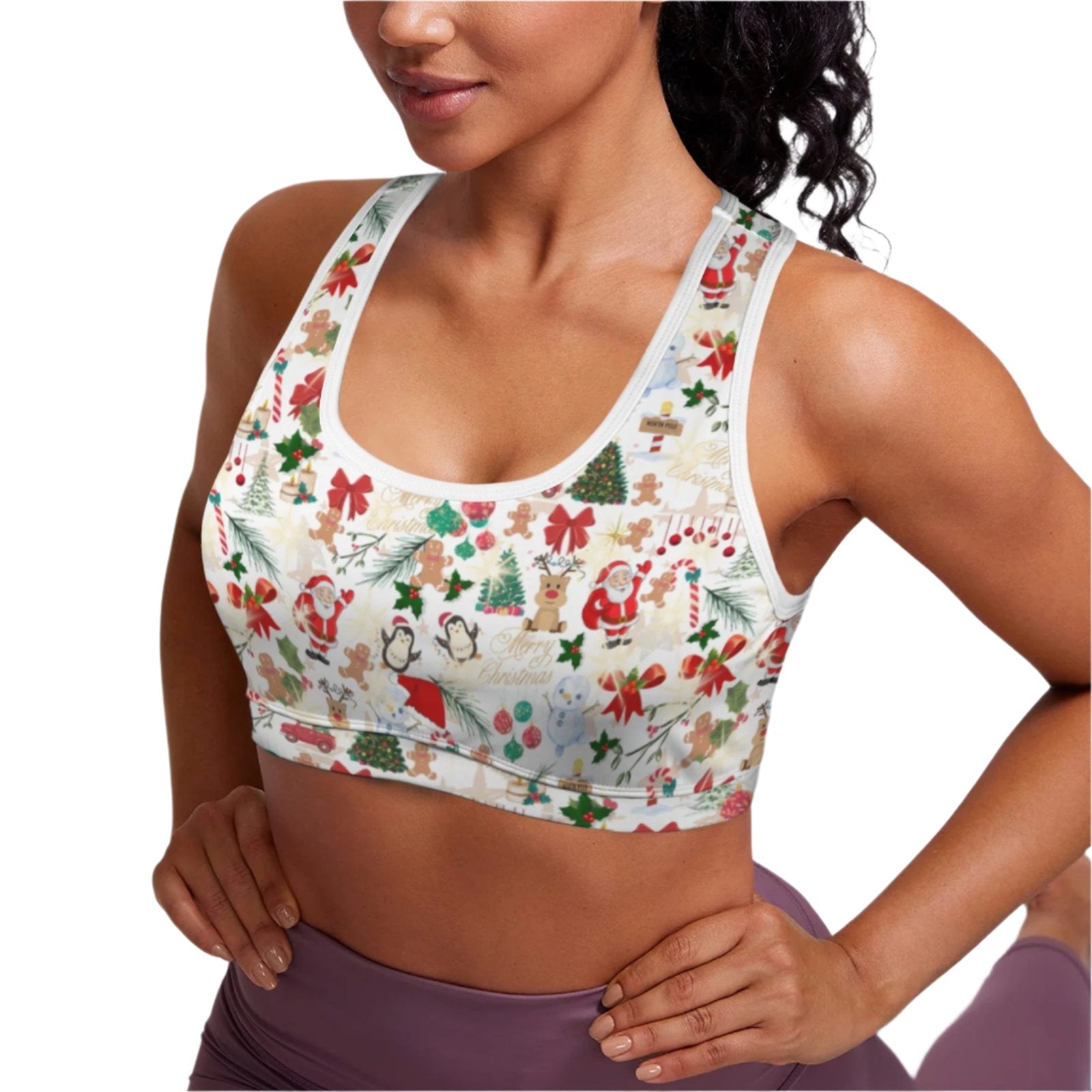 Christmas White Sports Top up to 5 XL front 2