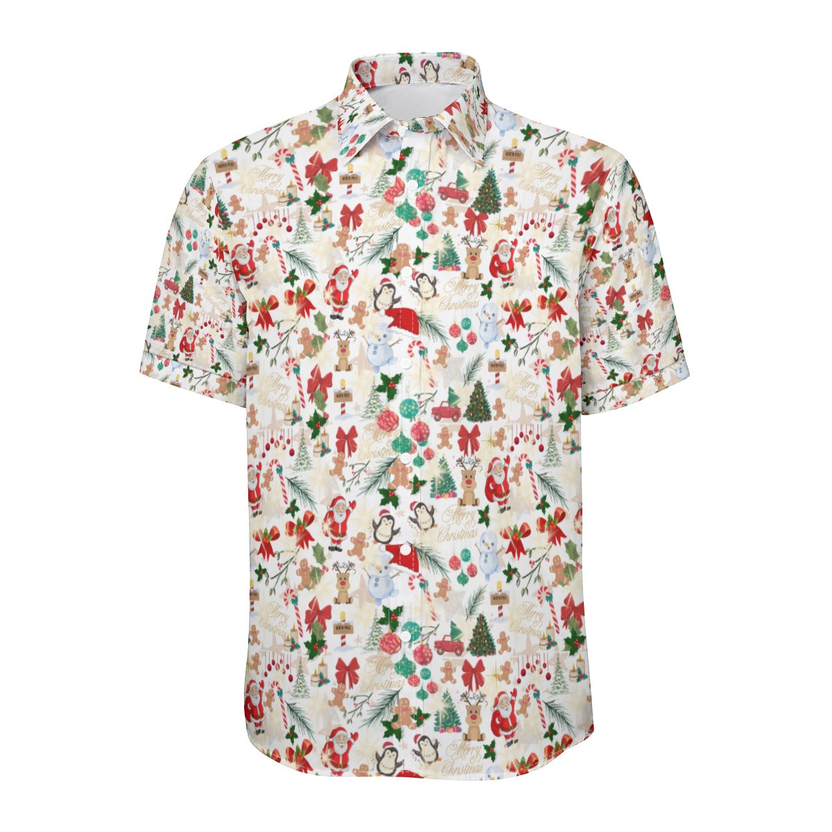 Christmas White Unisex Collared Shirt| 115GSM Cotton Poplin up to 5 XL 1