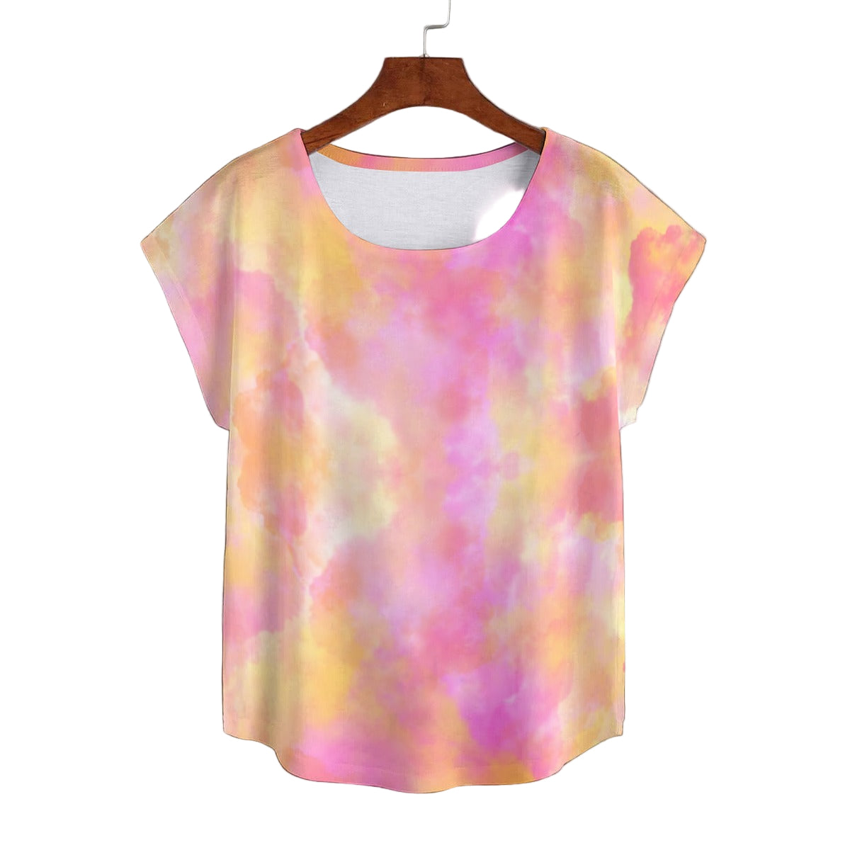 Cotton Clouds Curved Hem Top Large to 5 XL (FWS) 1