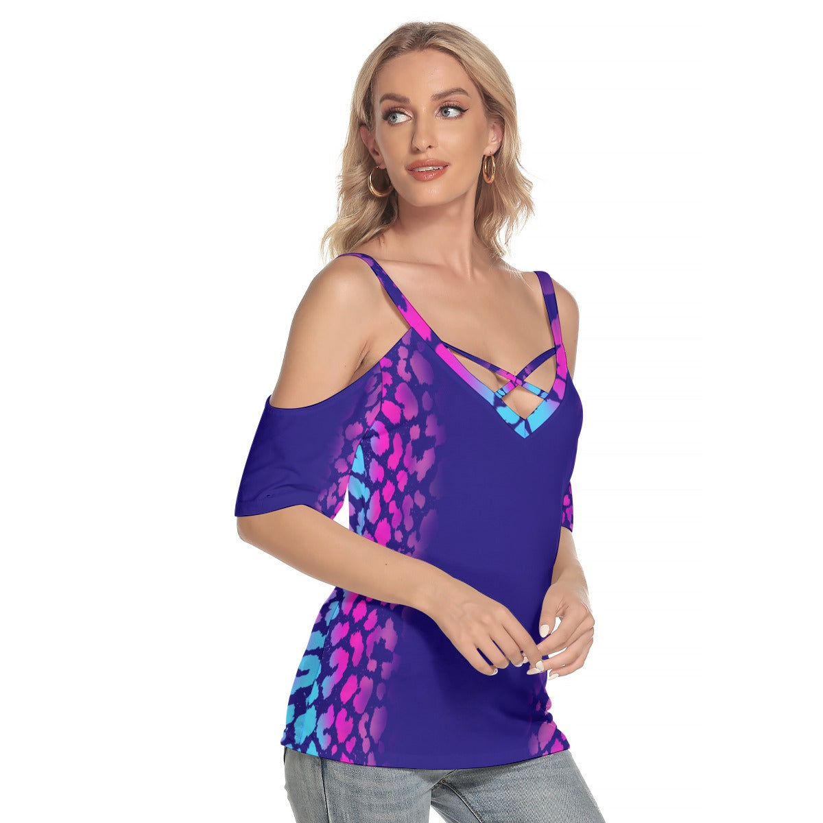 Dark Blue L Top with Criss Cross Straps up to 4 XL (FWS) 3