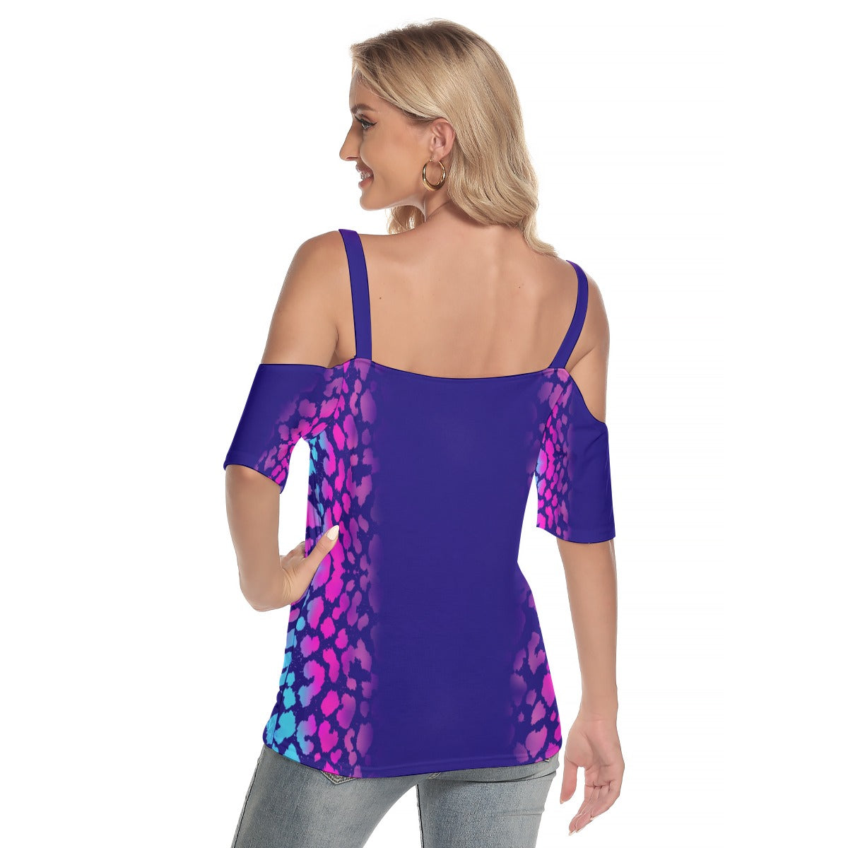 Dark Blue L Top with Criss Cross Straps up to 4 XL (FWS) 4
