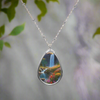 Fantasy Waterfalls Oval Pendant Necklace (FWS) leaves