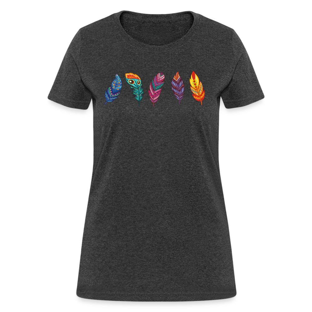 Five Feathers Women's Cotton T-Shirt - heather black