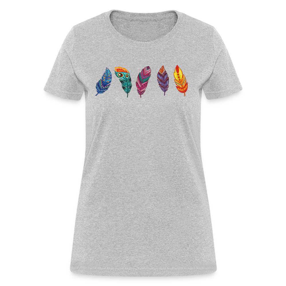 Five Feathers Women's Cotton T-Shirt - heather gray