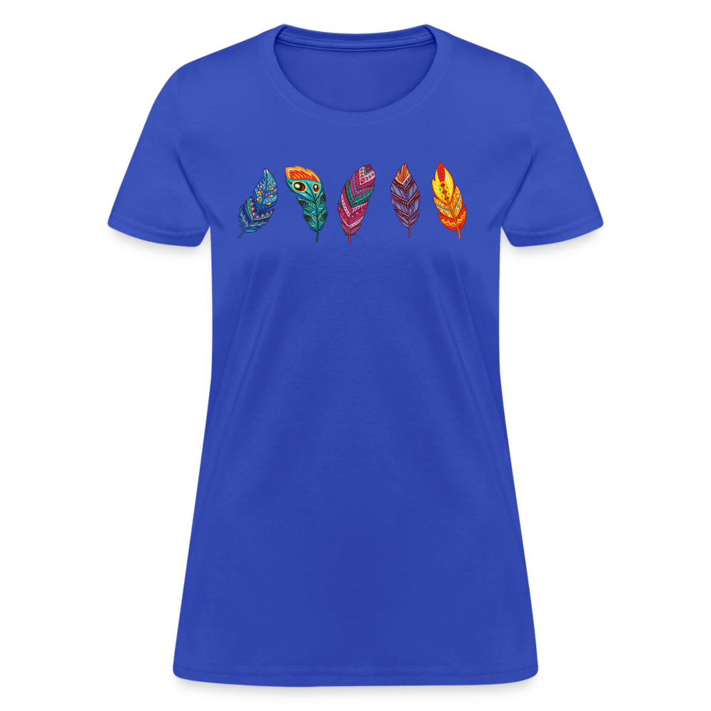 Five Feathers Women's Cotton T-Shirt - royal blue