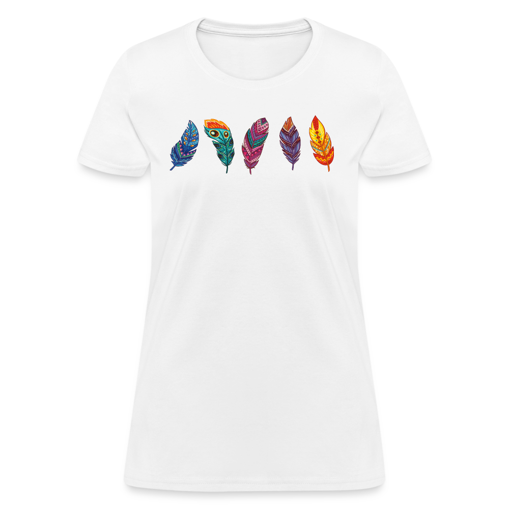 Five Feathers Women's Cotton T-Shirt - white