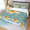 Floating Frangipani Three Piece Bed Cover Set 2