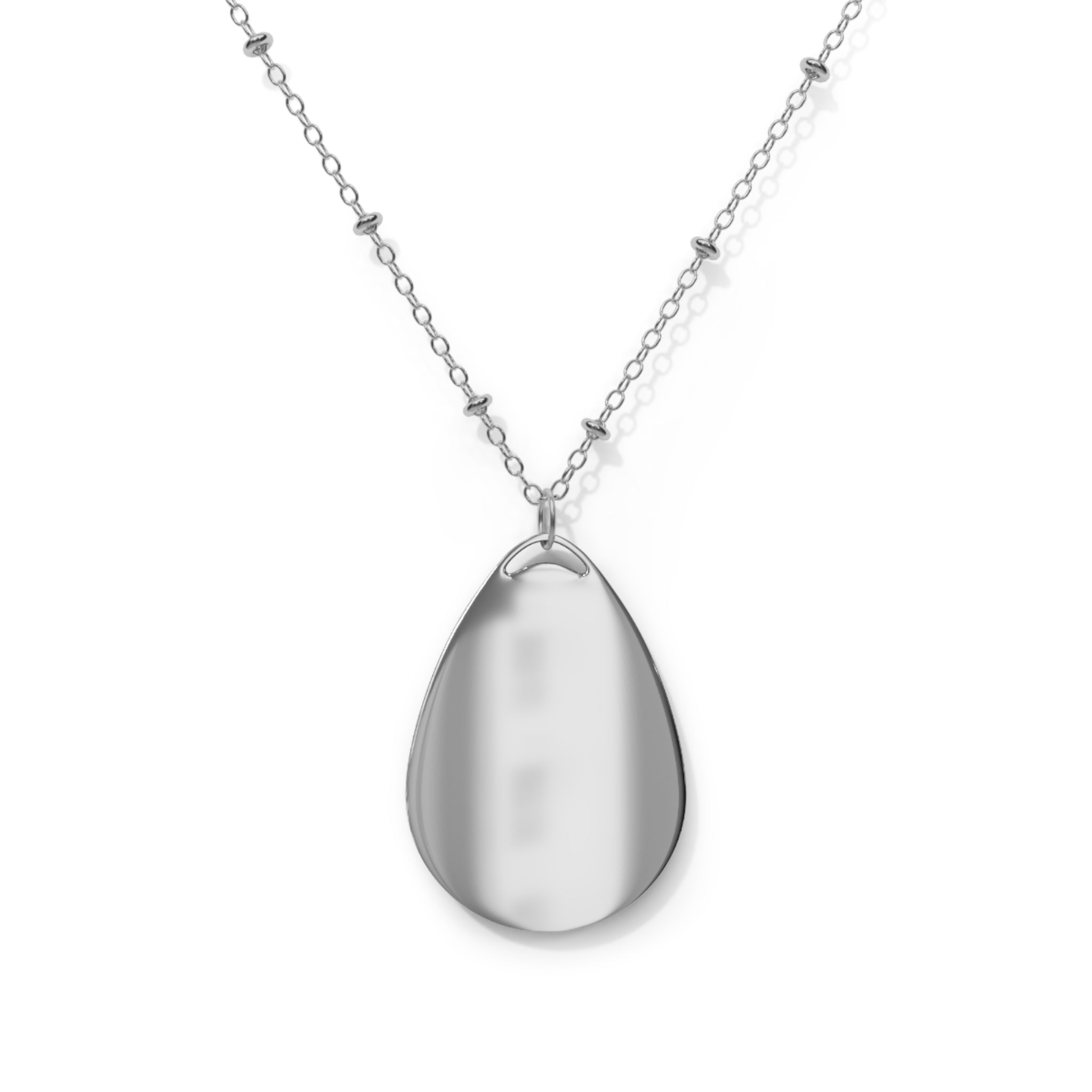Floating Frangipanis New Oval Pendant Necklace (FWS) 2