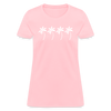 Four Palm Trees Women's Cotton T-Shirt - pink
