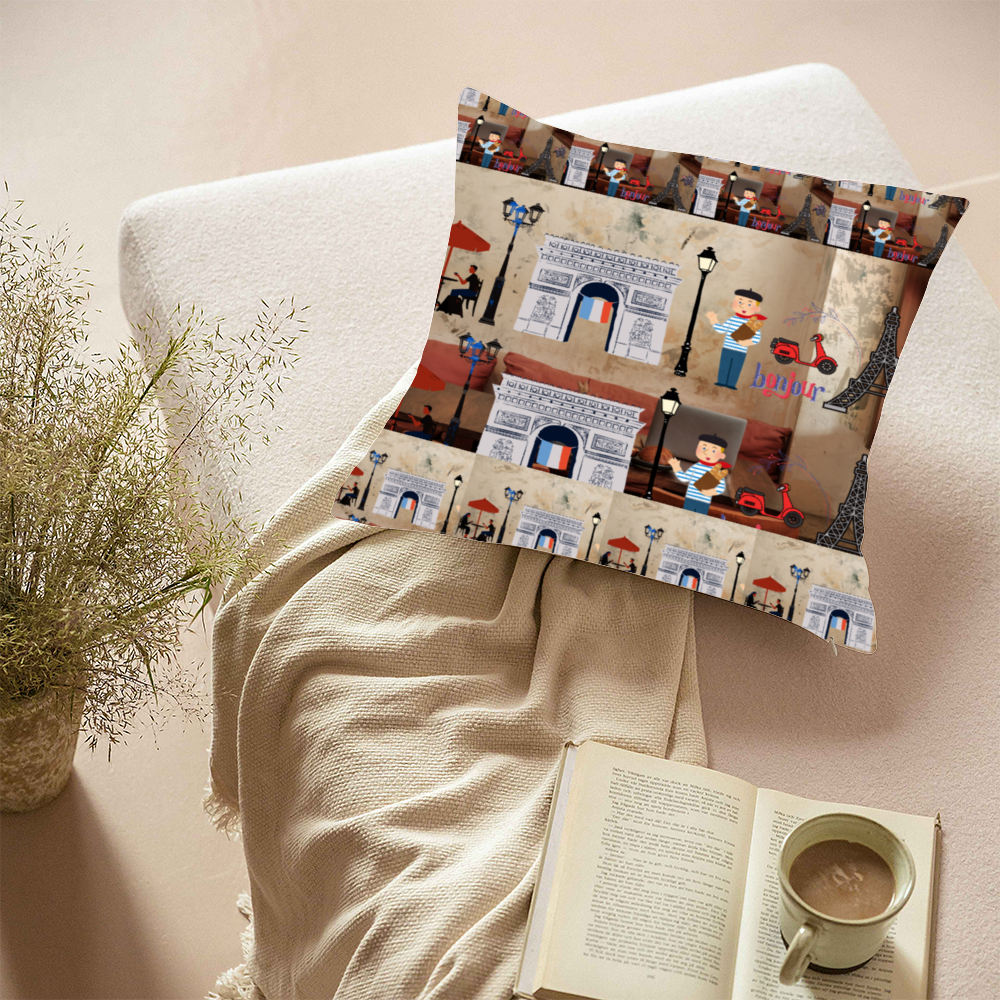 French Short Plush Cushion Covers in 6 Sizes (FWS) 3