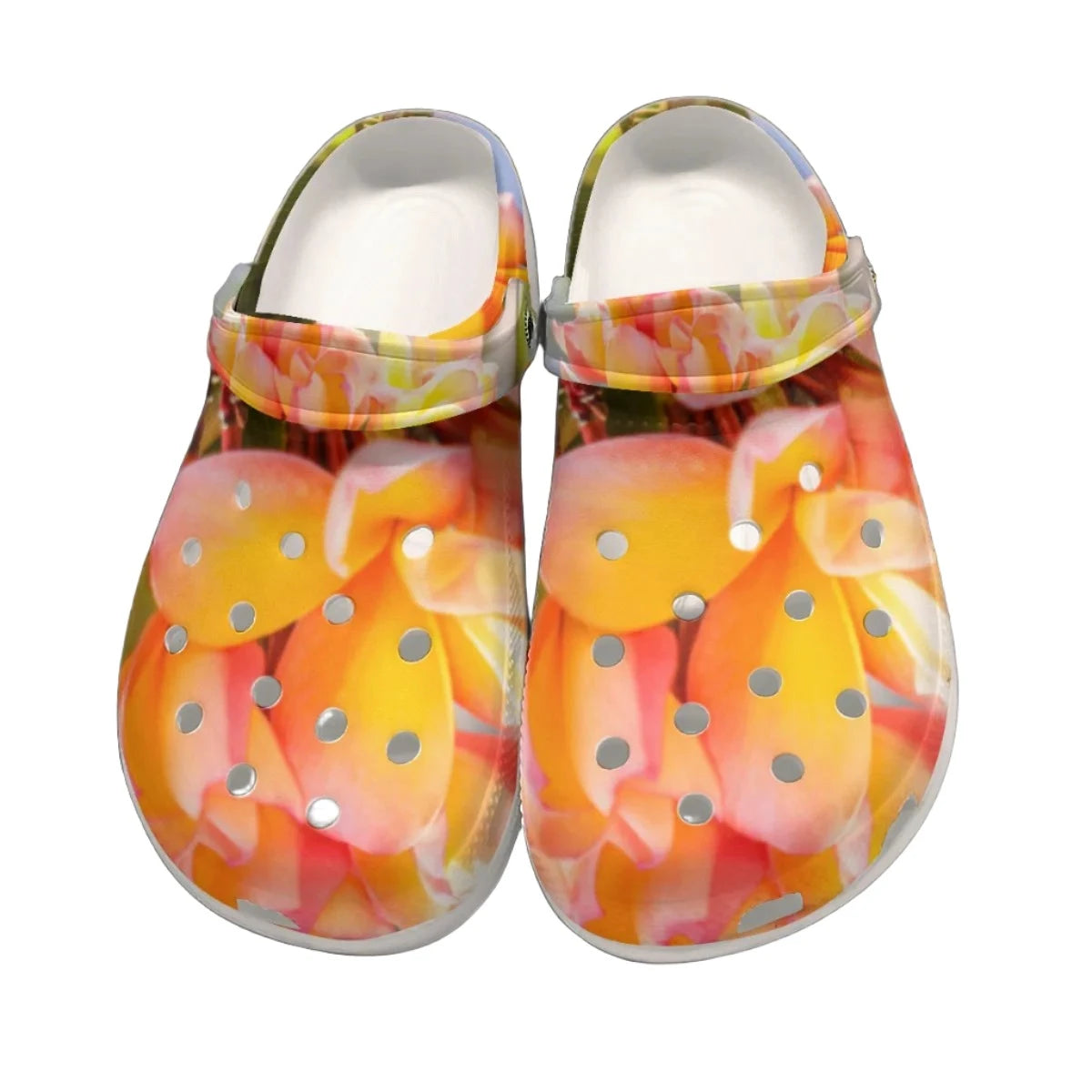 Fresh Frangipani Women's Rubber Clogs up to size 12 1
