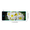 Fresh White Frangipanis Wireless Charging Luminous Mousepad in two sizes 1