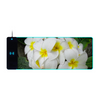 Fresh White Frangipanis Wireless Charging Luminous Mousepad in two sizes 2