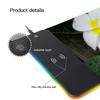 Fresh White Frangipanis Wireless Charging Luminous Mousepad in two sizes 4