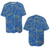 Golden Frangipani Blue Baggy Women's Top up to 6 XL (FWS) 4