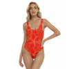 Golden Frangipani Red Swimsuit up to 3 XL (FWS) 2