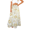 Golden Frangipani White Three Tier Long Skirt up to 5 XL (FWS) white 1