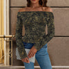 Golden Roses Black Off Shoulder Slim Fit Long Sleeve Top up to 5  1