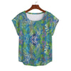 Graphic Jungle Blue Curved Hem Top Large to 5 XL (FWS) 1