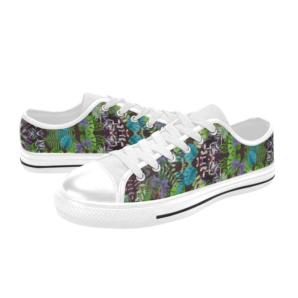 Graphic Jungle Blue Low Rise Women's Shoes up to size 12 1