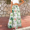 Graphic Jungle White Three Tier Long Skirt up to 5 XL (FWS) 1