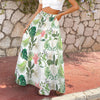 Graphic Jungle White Three Tier Long Skirt up to 5 XL (FWS) 3