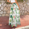 Graphic Jungle White Three Tier Long Skirt up to 5 XL (FWS) 4