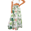Graphic Jungle White Three Tier Long Skirt up to 5 XL (FWS) white 1