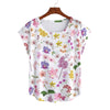 Graphic Orchids Curved Hem Top Large to 5 XL (FWS) 1