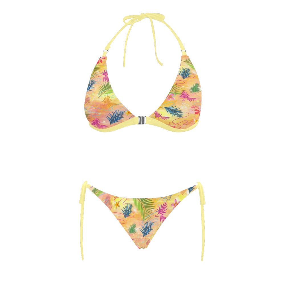Hawaiian Gold Halter Neck Bikini with Front Buckle up to 5 XL (FWS) 4