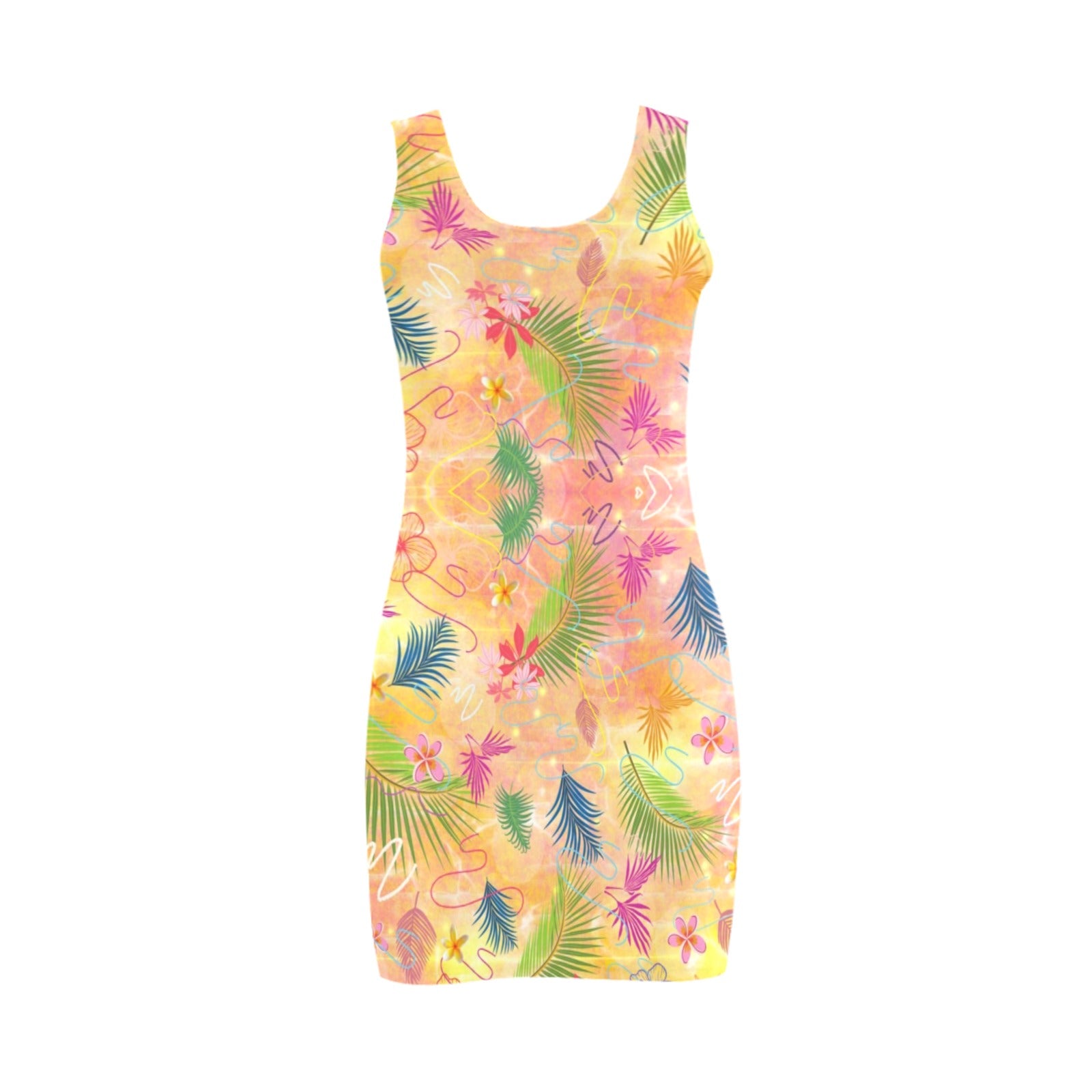 Hawaiian Gold Sleeveless Tank Dress up to 5 XL (FWS) 3