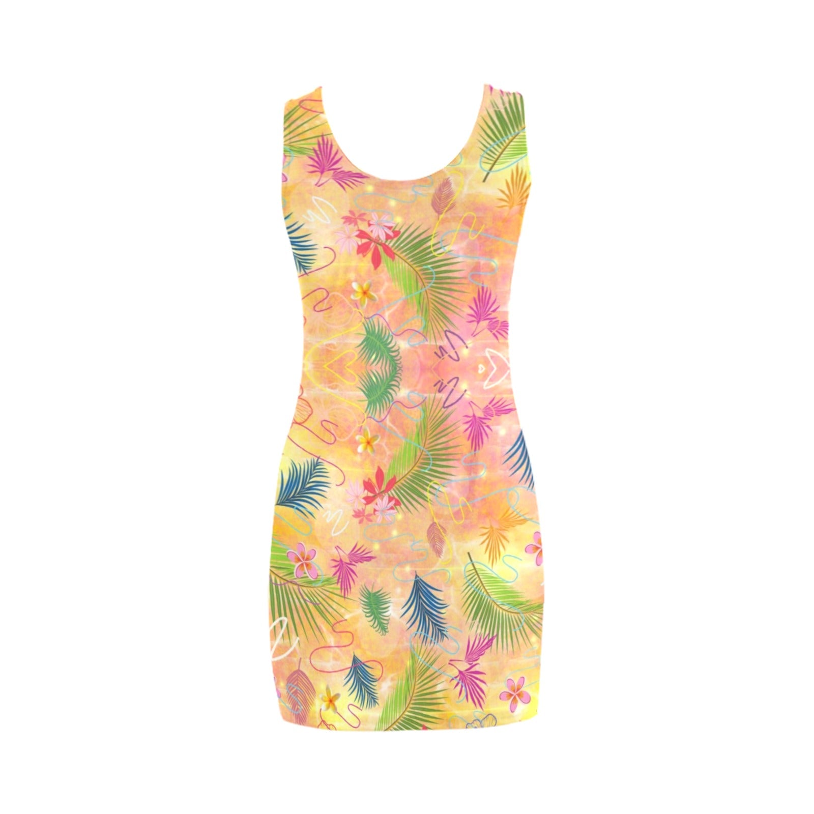 Hawaiian Gold Sleeveless Tank Dress up to 5 XL (FWS) 4