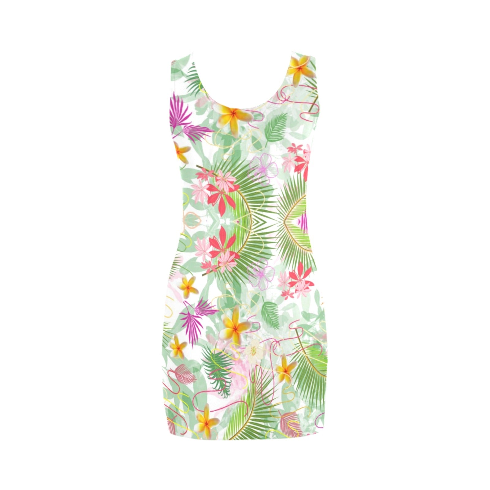 Hawaiian Green Sleeveless Tank Dress up to 5 XL (FWS) 4