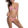 Hawaiian Pink Halter Neck Bikini with Front Buckle up to 5 XL (FWS) 1