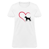 Heart Dog Cotton T-Shirt - white