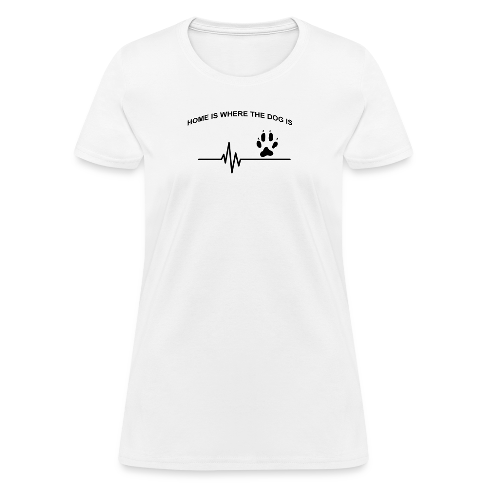Home is Where the Dog Is Women’s T-Shirt - white